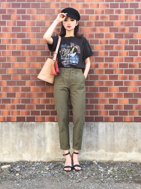 「LEPSIM（レプシィム）のマリンキャスケット　735142（キャスケット）」を使った、miimaさん（レディース・162cm）の春コーディネート