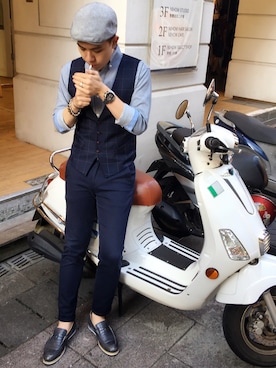 「Vanger（Vanger）のアイテム」を使った、謝杙宸さん（メンズ・176cm）の夏コーディネート