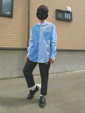 「ADPOSION（アドポーション）のアイテム」を使った、𝗸𝗶𝗰𝗵𝗶さん（メンズ・161cm）の春コーディネート