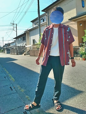 「アイテム（バングル/リストバンド）」を使った、𝗸𝗶𝗰𝗵𝗶さん（メンズ・161cm・20代）の夏コーディネート