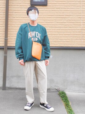 「JOINT WORKS（ジョイントワークス）のアイテム（パンツ）」を使った、𝗸𝗶𝗰𝗵𝗶さん（メンズ・161cm）の春コーディネート
