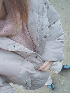 「SpRay（スプレイ）のアイテム（ダウンジャケット/コート）」を使った、こじまるさん（レディース・155cm）の冬コーディネート