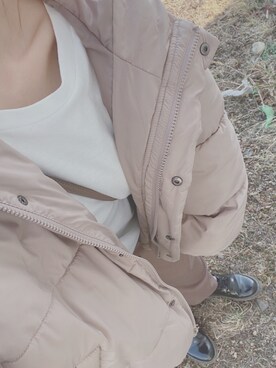 「SpRay（スプレイ）のアイテム（ダウンジャケット/コート）」を使った、こじまるさん（レディース・155cm）の冬コーディネート