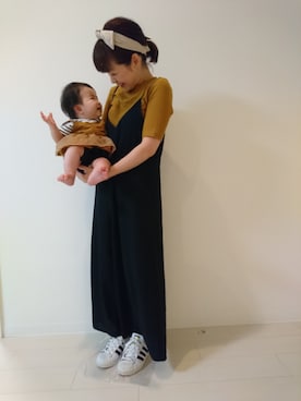 「アイテム（ロンパース）」を使った、はななさん（キッズ・70cm）の夏コーディネート