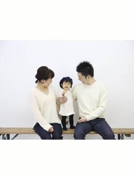 「誕生日」｜「アイテム（チュニック）」を使った、はななさん（キッズ・70cm）の冬コーディネート