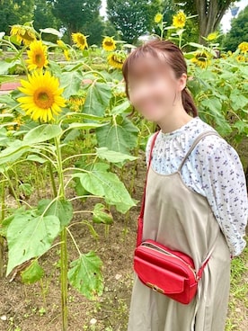 「ひまわり」｜「アイテム（オールインワン・サロペット）」を使った、なななさん（レディース・154cm）の夏コーディネート