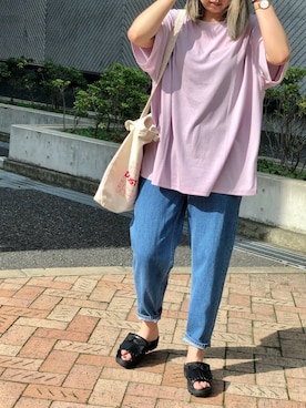 「FIG&VIPER（フィグアンドバイパー）のアイテム（ルームウェア）」を使った、MATCH&moreさん（レディース・163cm）の夏コーディネート