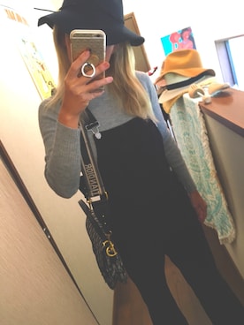 「ZARA（ザラ）のアイテム（サロペット/オーバーオール）」を使った、573さん（レディース・157cm）の秋コーディネート