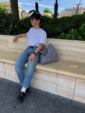「メゾン キツネ(MAISON KITSUNE)」｜TTさん（メンズ・168cm）の夏コーディネート