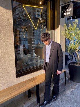 「ADAM ET ROPE'（アダムエロペ）のアイテム（テーラードジャケット）」を使った、TTさん（メンズ・168cm）の春コーディネート