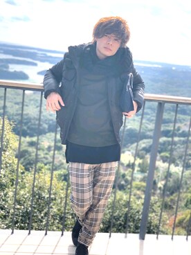 「G-STAR RAW（ジースターロゥ）のアイテム（ダウンジャケット/コート）」を使った、TAKUYA さん（メンズ・165cm）の冬コーディネート