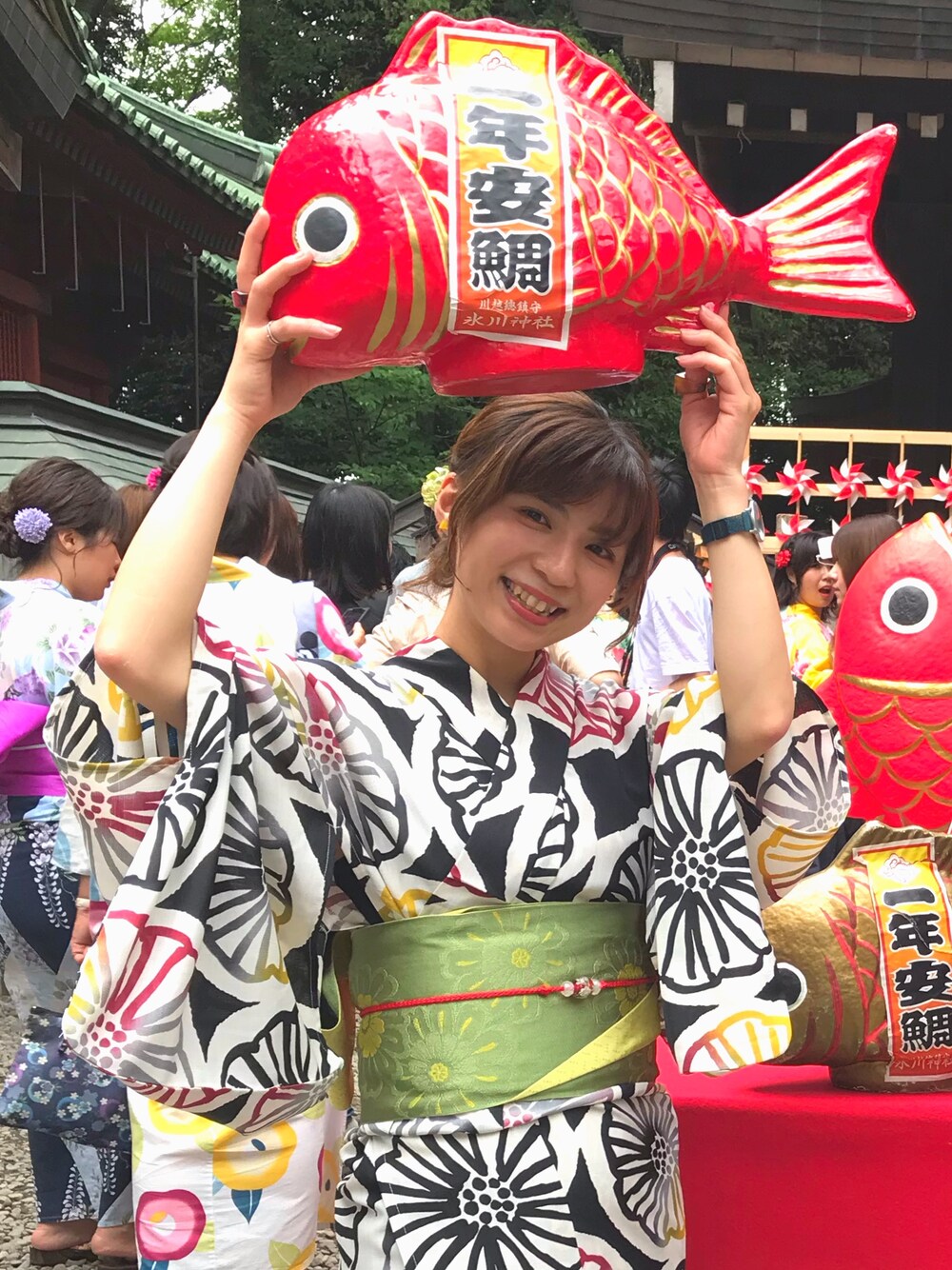 「no brandのアイテム（浴衣、その他）」を使った、tictactocさん（レディース・153cm）の夏コーディネートの1枚目の写真