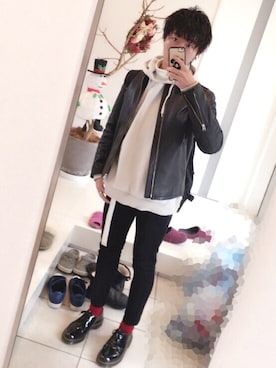 「クリスマスコーデ」｜Miyazaki Yutaさん（メンズ・173cm・10代）の冬コーディネート