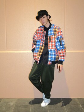 「B ONE SOUL（ビーワンソウル）のアイテム」を使った、ゆういさん（メンズ・181cm）の夏コーディネート