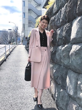 「CAST:（キャスト コロン）のアイテム（ジャケット/アウター）」を使った、Aoiさん（レディース・170cm）の春コーディネート