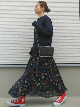 「DHOLIC（ディーホリック）のアイテム」を使った、keicoさん（レディース・153cm）の春コーディネート