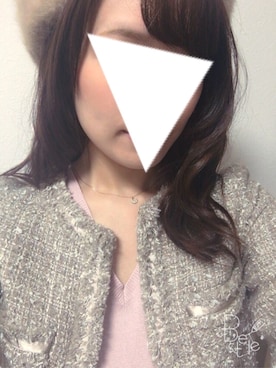 「ROPE' PICNIC（ロペピクニック）のアイテム（ニット/セーター、ピンク系）」を使った、hamaさん（レディース・160cm）の冬コーディネート