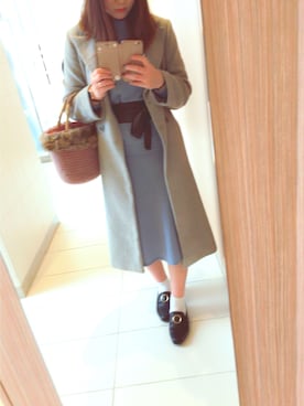 「ハニーズ」｜「アイテム（チェスターコート）」を使った、aritan❤︎さん（レディース・165cm）の春コーディネート