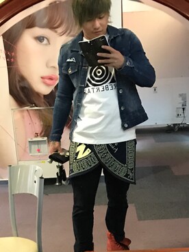 デニムジャケットを使った「TAKUYA∞」のメンズ人気ファッション 