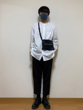 「Adoon plain（アドーンプレーン）のアイテム（パンツ）」を使った、きょみさん（メンズ・171cm・20代）の秋コーディネート