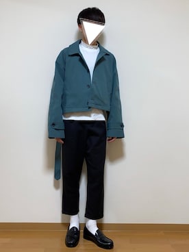 「Adoon plain（アドーンプレーン）のアイテム（パンツ）」を使った、きょみさん（メンズ・171cm・20代）の秋コーディネート
