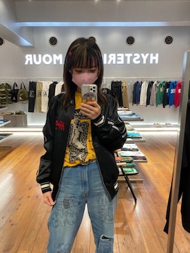 「ロックコーデ」｜「アイテム（ブルゾン）」を使った、E r i K aさん（メンズ・162cm）の秋コーディネート