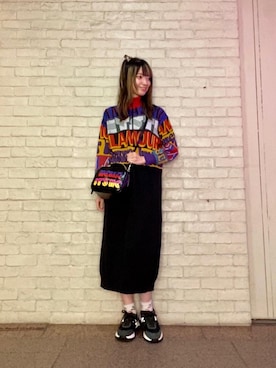 「HYSTERIC GLAMOUR（ヒステリックグラマー）のHYSTERIC INTENTION ジャガードワンピース（ワンピース）」を使った、E r i K aさん（レディース・162cm）の冬コーディネート