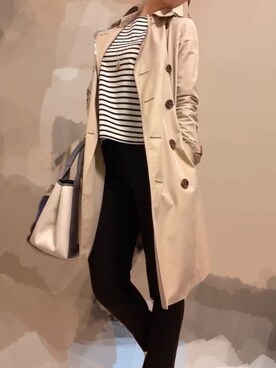 「NATURAL BEAUTY BASIC（ナチュラルビューティーベーシック）のアイテム（トレンチコート）」を使った、ayakaさん（レディース・163cm）の春コーディネート