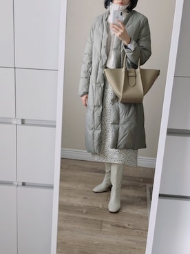 「VASIC（ヴァジック）のアイテム（トートバッグ）」を使った、Skyさん（レディース・166cm）の冬コーディネート
