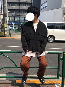「THEE（シー）のアイテム（パンツ）」を使った、たかゆーさん（メンズ・163cm）の春コーディネート