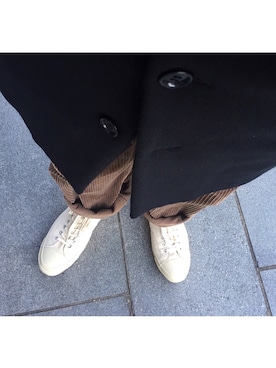 「FAR EASTERN ENTHUSIAST（ファーイースタンエンスージアスト）のアイテム（オールインワン・サロペット）」を使った、köyaさん（メンズ・176cm）の冬コーディネート