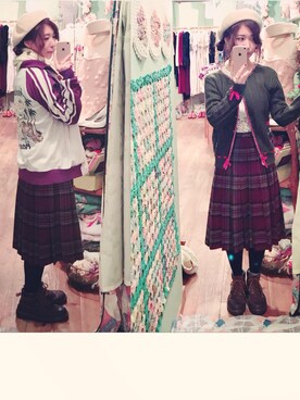 「アイテム（ジャージ）」を使った、のがみさん（レディース・160cm）の秋コーディネート