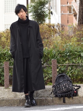 「DRESSEDUNDRESSED（ドレスドアンドレスド）のアイテム（ブーツ）」を使った、りょうちゃんさん（メンズ・178cm）の冬コーディネート