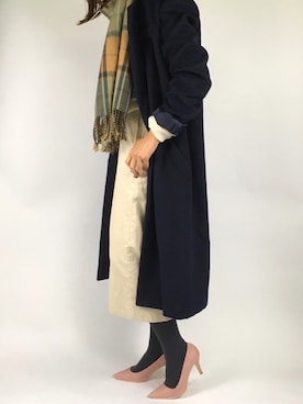 「AmiAmi（アミアミ）の【雑誌steady.5月号掲載商品】走れる7cmヒールパンプス/生地巻きヒール/春夏Ver.（パンプス）」を使った、amiami_officialさん（レディース・153cm）の冬コーディネート