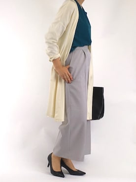 「AmiAmi（アミアミ）の【雑誌steady.5月号掲載商品】走れる7cmヒールパンプス/生地巻きヒール/春夏Ver.（パンプス）」を使った、amiami_officialさん（レディース・167cm）の冬コーディネート