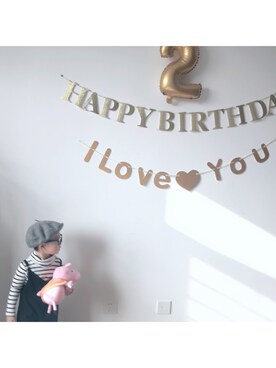 「GLOBAL WORK（グローバルワーク）のアイテム（オールインワン・サロペット）」を使った、Janerliniceさん（キッズ・90cm）の冬コーディネート