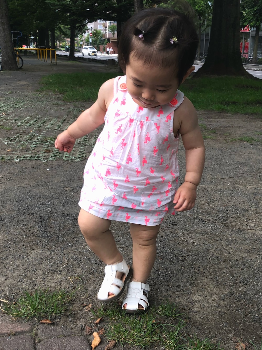 「夏、kids、プチプラコーデ、GAP、西松屋」｜「babyGAPのアイテム（タンクトップ、ホワイト系）」を使った、らな☆さらさん（キッズ・80cm）の夏コーディネートの1枚目の写真