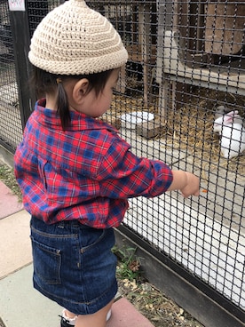 「babygap」｜「アイテム（ニットキャップ/ビーニー）」を使った、らな☆さらさん（キッズ・80cm）の秋コーディネート
