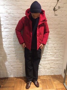 「正月」｜「アイテム（ダウンジャケット/コート）」を使った、suzukiさん（メンズ・177cm）の冬コーディネート