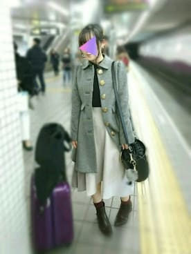 「アイテム（チャーム）」を使った、しらたきさん（レディース・154cm）の春コーディネート