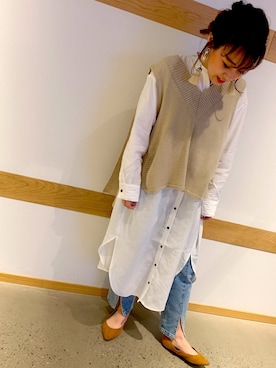 「コロナに負けない」｜「アイテム（ワンピース/ドレス）」を使った、nass0205さん（レディース・159cm）の春コーディネート