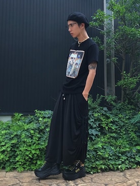「CECIL McBEE（セシルマクビー）のアイテム（ハンチング/ベレー帽）」を使った、りょうちけ。🌹🧝🏻‍♂️さん（メンズ・163cm）の秋コーディネート