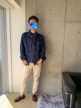 「ユニクロU」｜「アイテム（ブルゾン）」を使った、iamhmさん（メンズ・171cm）の冬コーディネート