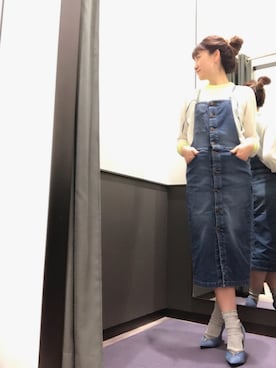 「蛍光カラー」｜「アイテム（ワンピース/ドレス）」を使った、P-さん（レディース・162cm）の春コーディネート