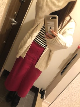 「Bou Jeloud（ブージュルード）のアイテム」を使った、* 𝙠𝙧𝙣 *さん（レディース・148cm）の冬コーディネート