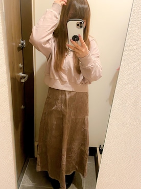 「GRL（グレイル）のアイテム（ローファー）」を使った、* 𝙠𝙧𝙣 *さん（レディース・148cm）の冬コーディネート