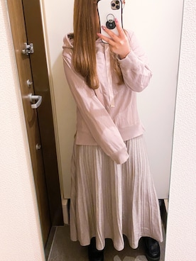「GRL（グレイル）のアイテム（ローファー）」を使った、* 𝙠𝙧𝙣 *さん（レディース・148cm）の冬コーディネート