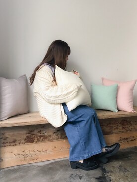 「GRL（グレイル）のアイテム（その他シューズ）」を使った、* 𝙠𝙧𝙣 *さん（レディース・148cm）の冬コーディネート