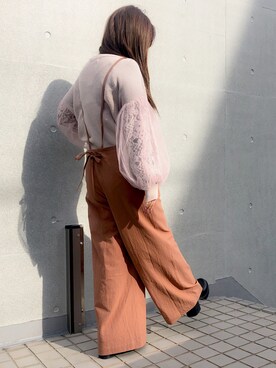 「GRL（グレイル）のアイテム（ローファー）」を使った、* 𝙠𝙧𝙣 *さん（レディース・148cm）の冬コーディネート