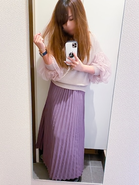 「GRL（グレイル）のアイテム（その他シューズ）」を使った、* 𝙠𝙧𝙣 *さん（レディース・148cm）の春コーディネート